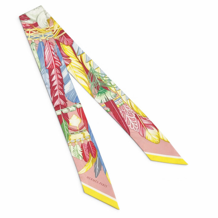 極美品△HERMES エルメス ツイリー Danse Pacifique ダンス パシフィック シルク100％ ヴューローズ/ブルー/ヴェール スカーフ 箱付き