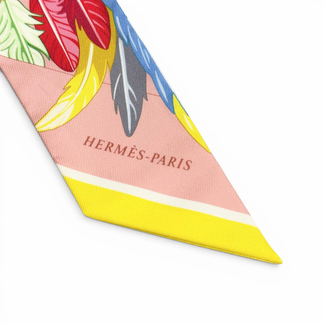 極美品△HERMES エルメス ツイリー Danse Pacifique ダンス パシフィック シルク100％ ヴューローズ/ブルー/ヴェール スカーフ 箱付き