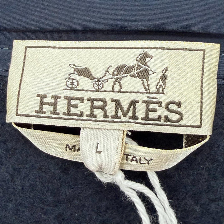 未使用品▼HERMES エルメス Sport capsule MARINE Hロゴ 切替デザイン ジップアップ ジャケット ブルゾン パーカー イタリア製 メンズ