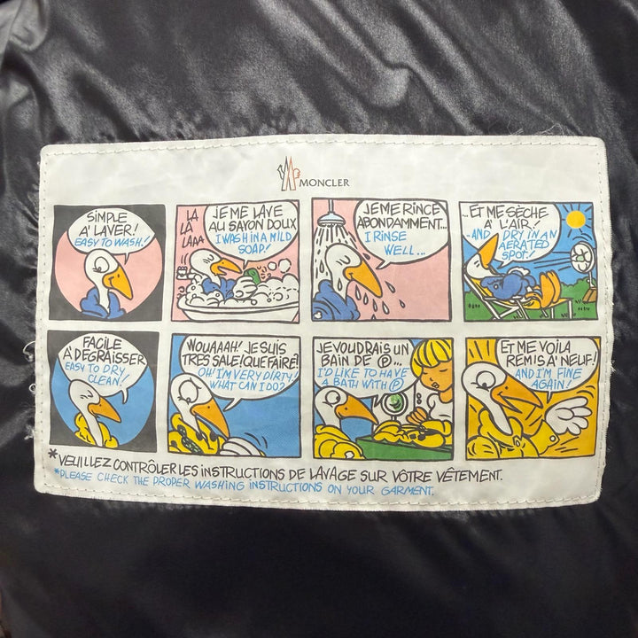 美品▼MONCLER モンクレール WILSON ウィルソン フーデッド WZIPUP ダウンジャケット ブラック マルチ 3 ブルガリア製 正規品 メンズ
