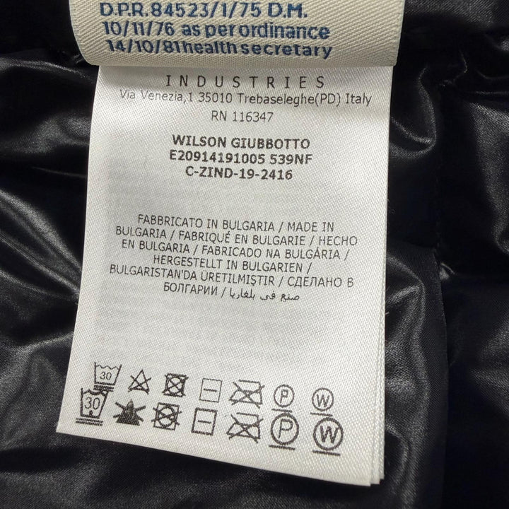 美品▼MONCLER モンクレール WILSON ウィルソン フーデッド WZIPUP ダウンジャケット ブラック マルチ 3 ブルガリア製 正規品 メンズ