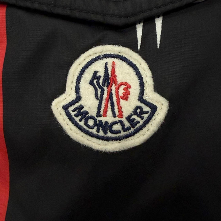 美品▼MONCLER モンクレール WILSON ウィルソン フーデッド WZIPUP ダウンジャケット ブラック マルチ 3 ブルガリア製 正規品 メンズ