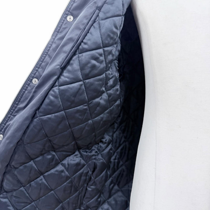 未使用品▼MAISON KITSUNE メゾンキツネ HU02280WE 0003 ロゴ刺繍 フーデッド WZIPUP 中綿入り コート ジャケット マウンテンパーカー S