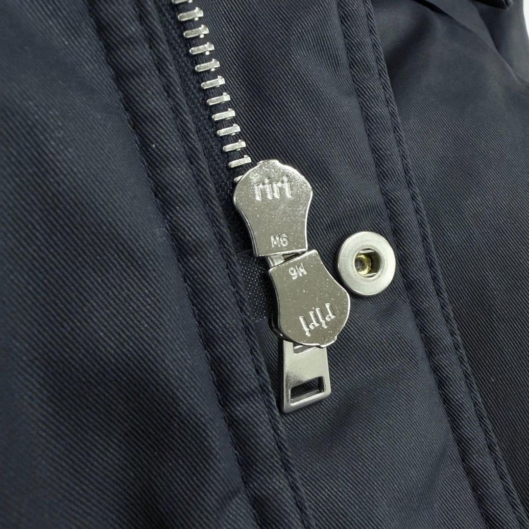 未使用品▼MAISON KITSUNE メゾンキツネ HU02280WE 0003 ロゴ刺繍 フーデッド WZIPUP 中綿入り コート ジャケット マウンテンパーカー S