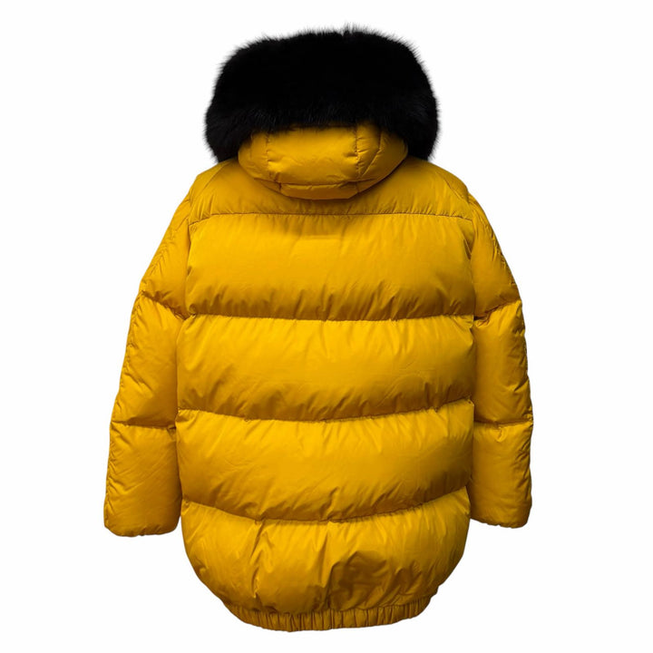 美品★MONCLER GENIUS 2 モンクレール ジーニアス 2 MERGULE メルグル FOXファー・フード・ロゴワッペン付 ZIP UP ダウンジャケット 0