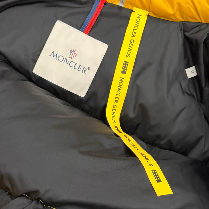 美品★MONCLER GENIUS 2 モンクレール ジーニアス 2 MERGULE メルグル FOXファー・フード・ロゴワッペン付 ZIP UP ダウンジャケット 0