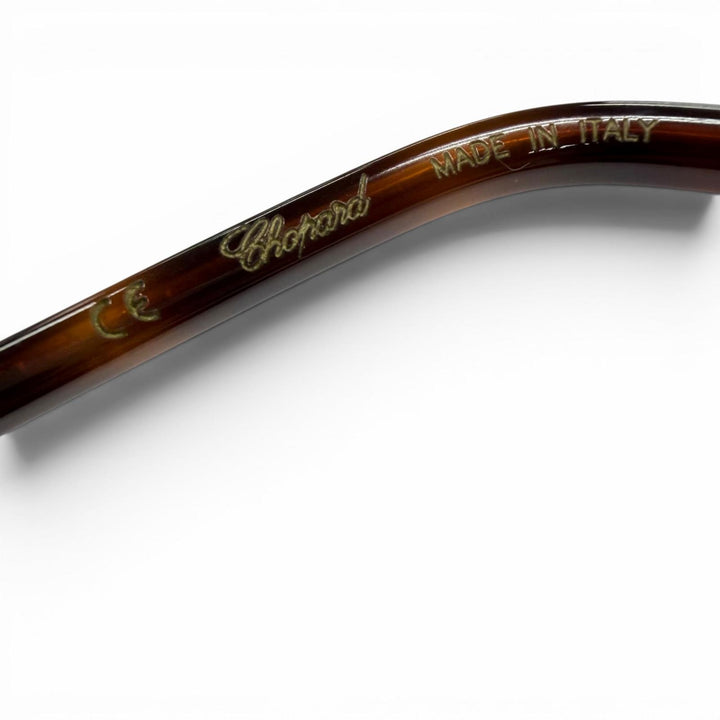 極美品▼Chopard ショパール SCHC40 アイスキューブ ツーブリッジ アイウェア サングラス ピンクゴールド クリアブラウン 57□17 箱付き