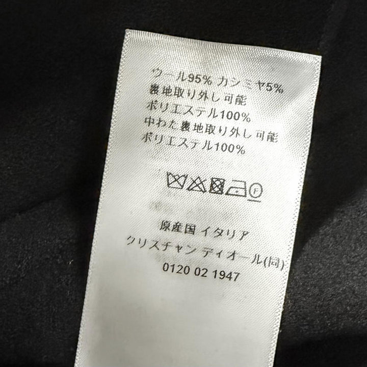 極美品★Christian Dior クリスチャンディオール 350G18A0060 カシミヤ混 マイクロカナージュ キルティングライナー付 ベスト 44 正規品
