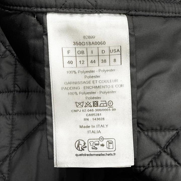 極美品★Christian Dior クリスチャンディオール 350G18A0060 カシミヤ混 マイクロカナージュ キルティングライナー付 ベスト 44 正規品
