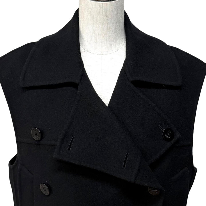 極美品★Christian Dior クリスチャンディオール 350G18A0060 カシミヤ混 マイクロカナージュ キルティングライナー付 ベスト 44 正規品