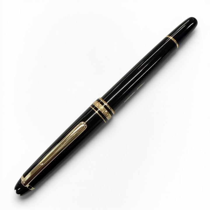 極美品▼MONTBLANC モンブラン マイスターシュテュック クラシック ペン先14K Fニブ ホワイトスター 万年筆 ブラック ゴールド ドイツ製