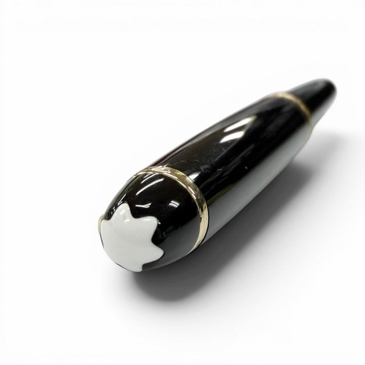 極美品▼MONTBLANC モンブラン マイスターシュテュック クラシック ペン先14K Fニブ ホワイトスター 万年筆 ブラック ゴールド ドイツ製
