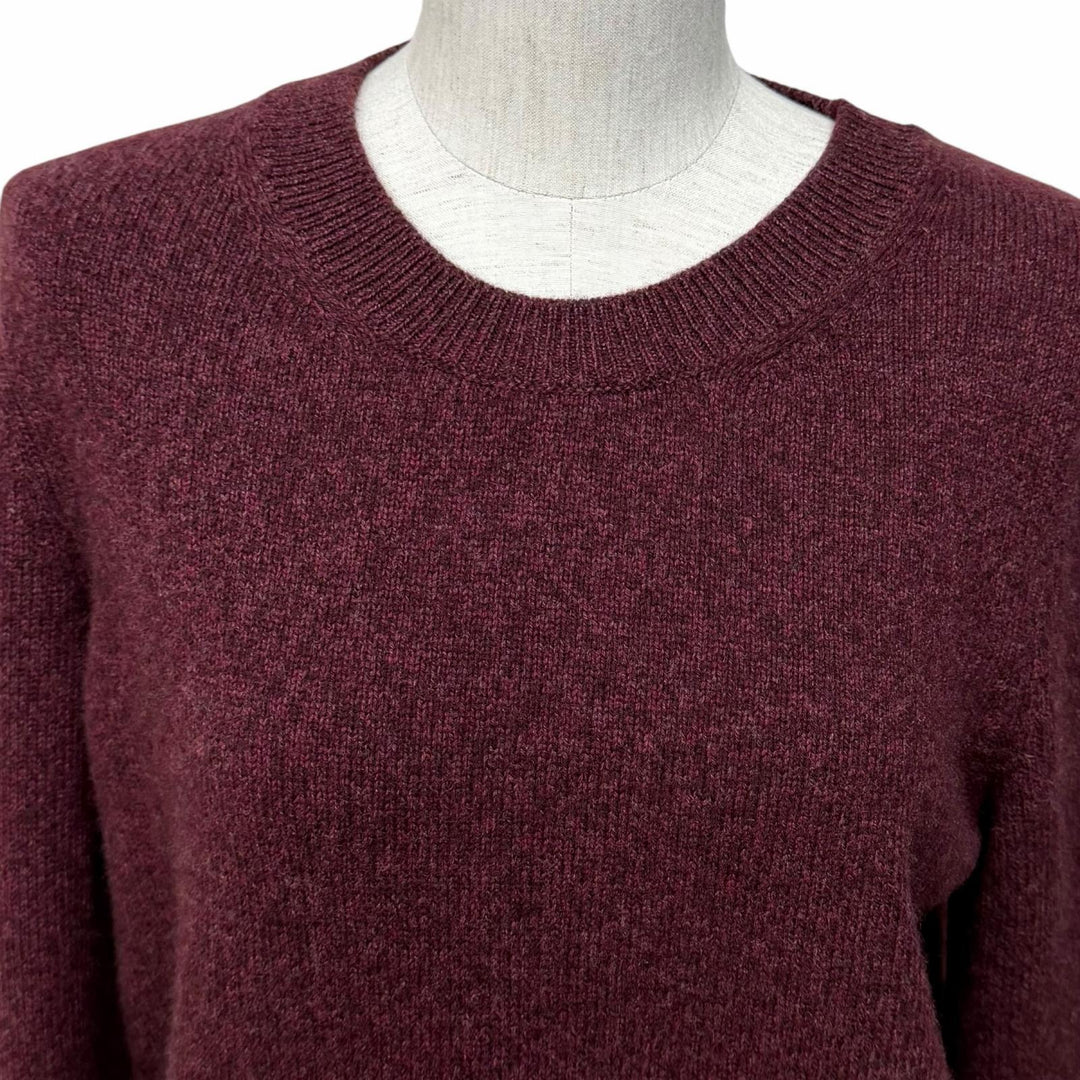 極美品★CHANEL シャネル P77562 ココマーク ギターワッペン付 クルーネック 長袖 カシミヤ ニット ボルドー 38 イタリア製 正規品
