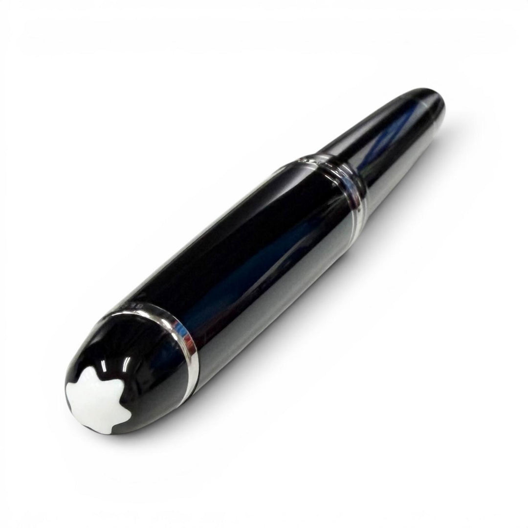 美品□MONTBLANC モンブラン マイスターシュテュック 145 クラシック プラチナライン ペン先14K Fニブ 万年筆 ブラック ドイツ製
