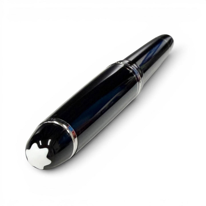 美品□MONTBLANC モンブラン マイスターシュテュック 145 クラシック プラチナライン ペン先14K Fニブ 万年筆 ブラック ドイツ製