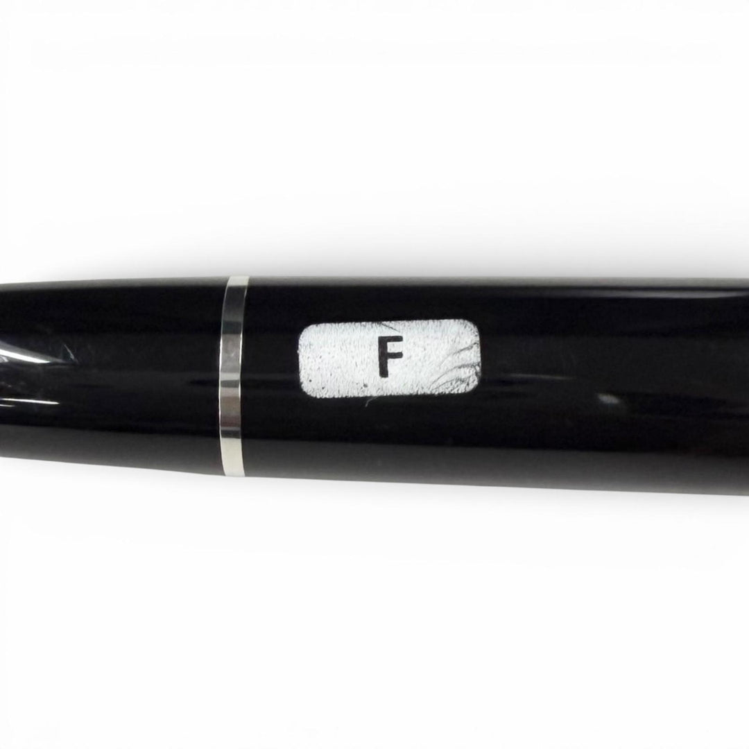 美品□MONTBLANC モンブラン マイスターシュテュック 145 クラシック プラチナライン ペン先14K Fニブ 万年筆 ブラック ドイツ製