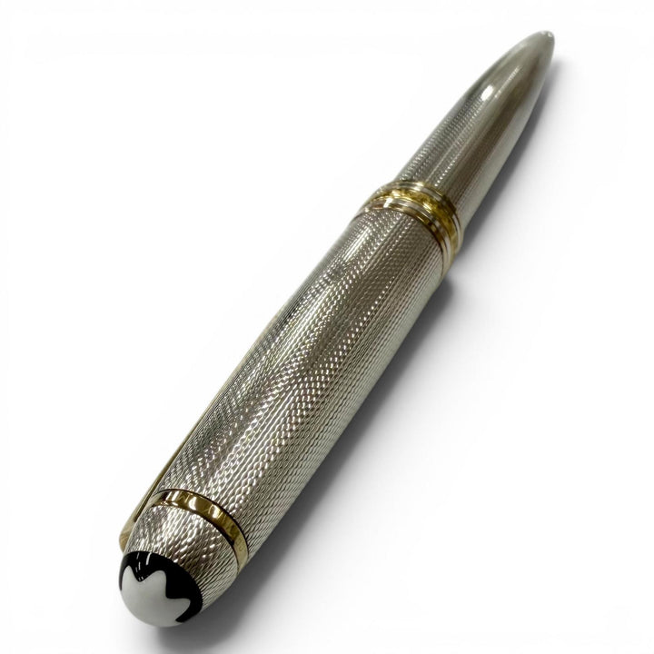 美品□MONTBLANC モンブラン ヴィンテージ ソリテール バーレイ SV925 ツイスト式 ボールペン シルバー ゴールド 西ドイツ製 総重量33.3g