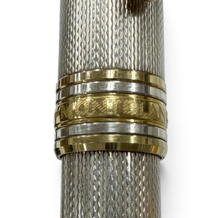 美品□MONTBLANC モンブラン ヴィンテージ ソリテール バーレイ SV925 ツイスト式 ボールペン シルバー ゴールド 西ドイツ製 総重量33.3g