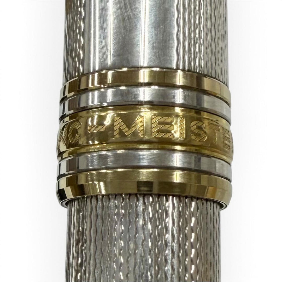 美品□MONTBLANC モンブラン ヴィンテージ ソリテール バーレイ SV925 ツイスト式 ボールペン シルバー ゴールド 西ドイツ製 総重量33.3g