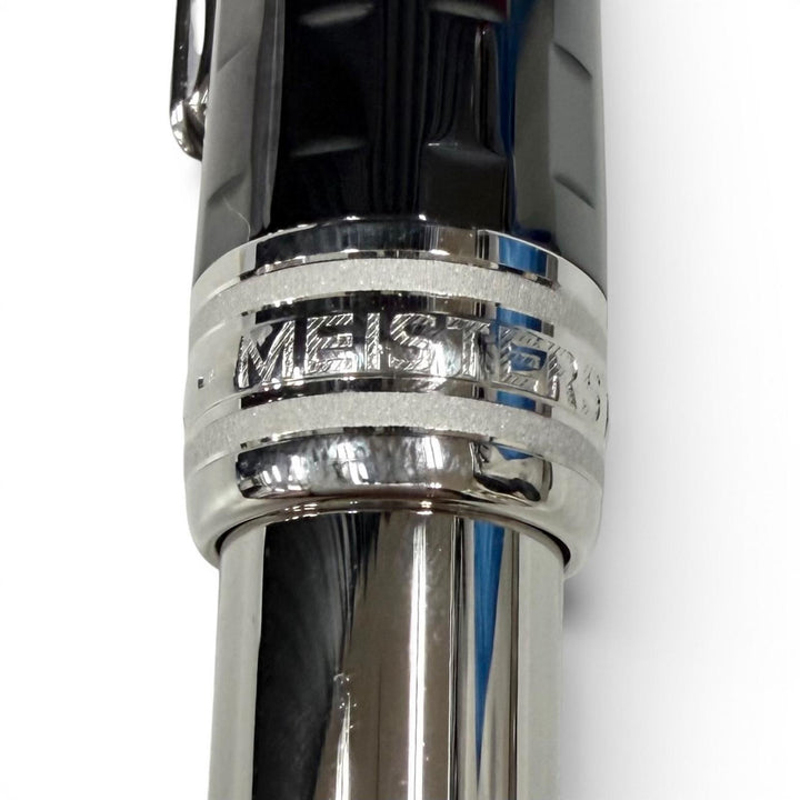 未使用品□MONTBLANC モンブラン マイスターシュテュック ソリテール セラミック ブラックプリズマ クラシック ペン先18K Fニブ 万年筆