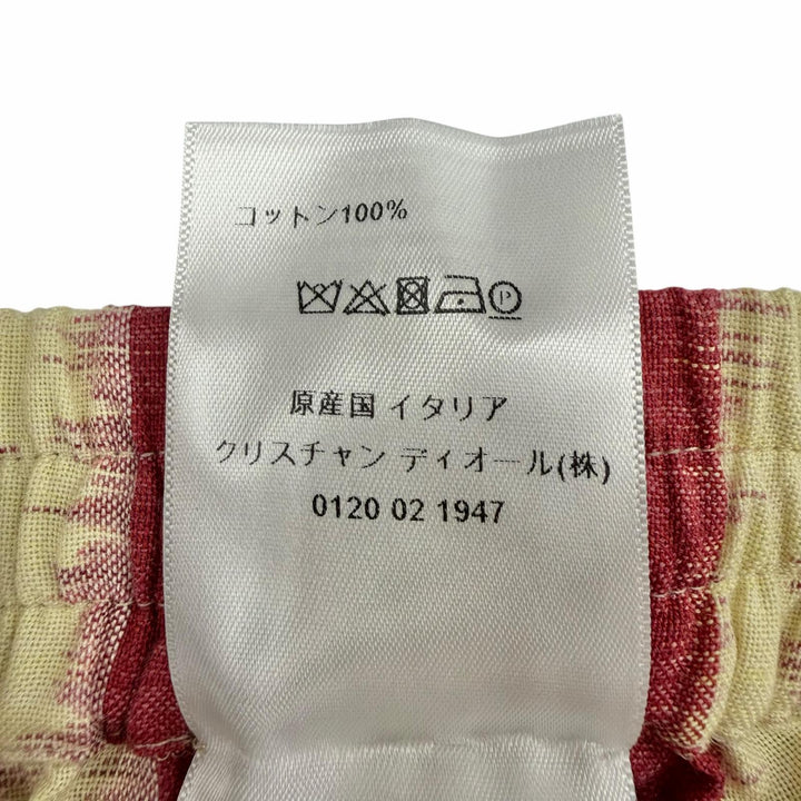 極美品◇Christian Dior クリスチャンディオール 121P20A7858 コットン100％ ストライプ ショートパンツ レッド イエロー 38 伊製 正規品