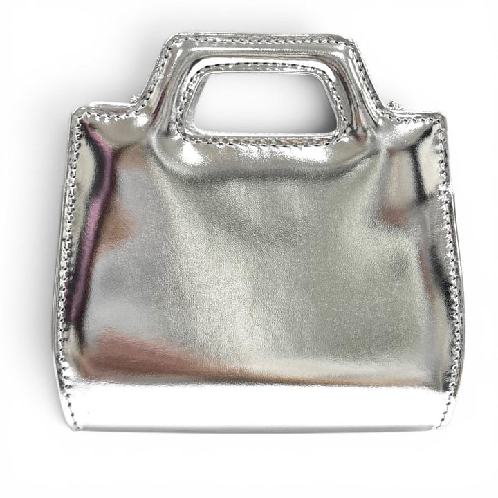 極美品★FERRAGAMO フェラガモ ワンダ ミニ ガンチーニ レザー 2WAY チェーンショルダー ポーチ ショルダーバッグ シルバー 保存袋付き
