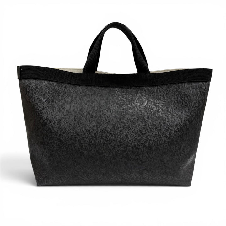 良品◇Herve Chapelier エルベ シャプリエ 705GP コーテッドキャンバス レザーロゴパッチ トートバッグ ブラック フランス製 レディース