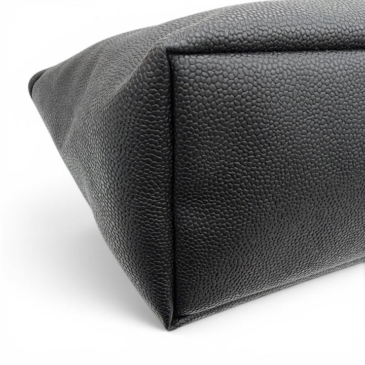 良品◇Herve Chapelier エルベ シャプリエ 705GP コーテッドキャンバス レザーロゴパッチ トートバッグ ブラック フランス製 レディース