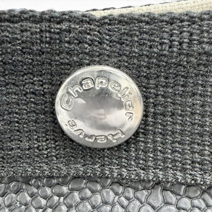 良品◇Herve Chapelier エルベ シャプリエ 705GP コーテッドキャンバス レザーロゴパッチ トートバッグ ブラック フランス製 レディース