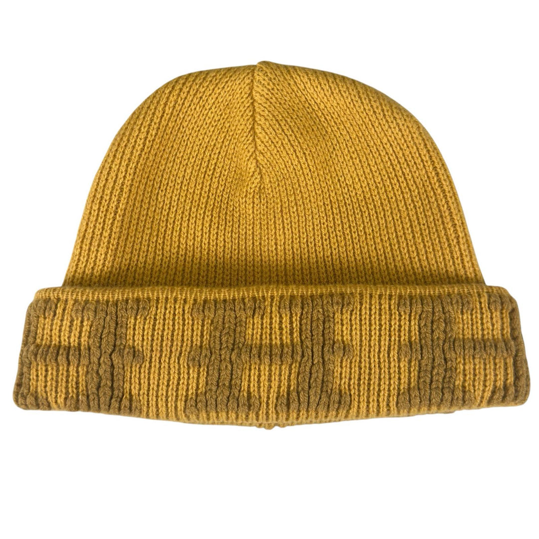 極美品▲HERMES エルメス カシミヤ100% マルジェラ期 Hロゴ ビーニー ニットキャップ マスタード ME イタリア製 正規品 レディース