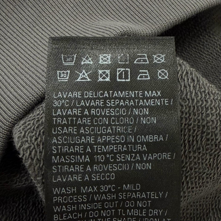 極美品□BALENCIAGA バレンシアガ 600583 ロゴ刺繍 エンブロイダリー プルオーバー スウェットパーカー フーディー グレー M 正規品　