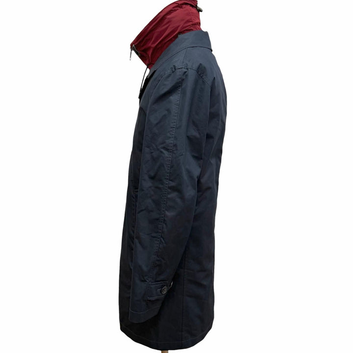 未使用品□BURBERRY バーバリー 4050699 裏地チェック柄 ライナー付き 3WAY チェスターコート ステンカラーコート ネイビー 44 正規品