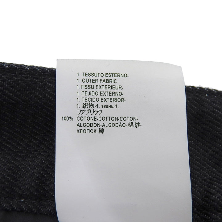 【ドンドン見直し】極美品▲VERSACE ヴェルサーチ メデューサボタン ロゴ金具 コットン100％ ブラックデニムパンツ 31 正規品