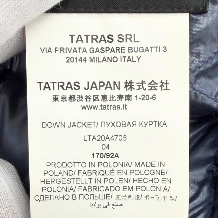 極美品△TATRAS タトラス 20AW LTA20A4706 ISERA イセラ ロゴワッペン ファー フード付き リバーシブル ダウンコート ネイビー 04 正規品