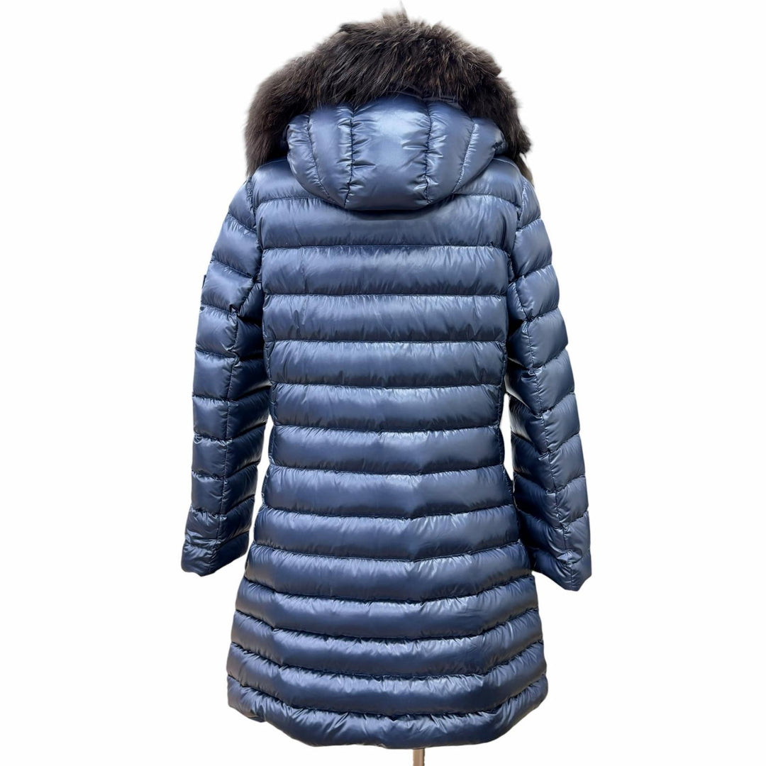 極美品△TATRAS タトラス 20AW LTA20A4706 ISERA イセラ ロゴワッペン ファー フード付き リバーシブル ダウンコート ネイビー 04 正規品