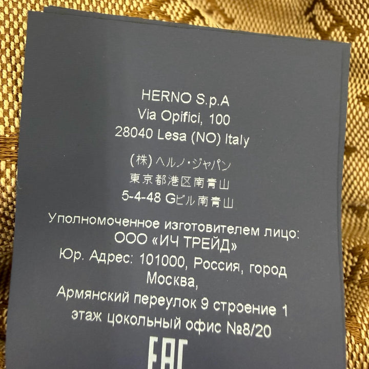 極美品☆Herno ヘルノ 2024年製 PI001972D MONOGRAM JACKET モノグラム ダウンジャケット ブラウン系 40 イタリア製 正規品 レディース