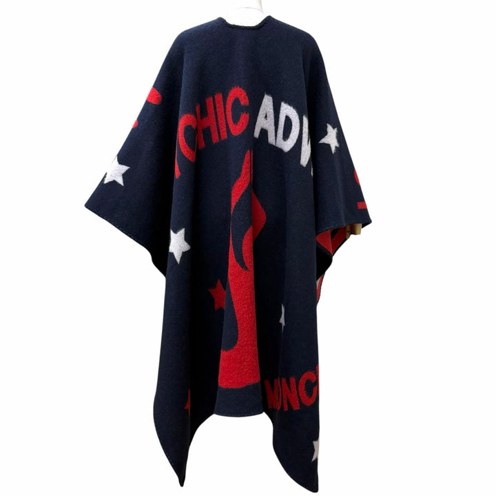 美品★MONCLER GENIUS 2 モンクレール ジーニアス 2 20-21AW UNI PONCHO PSYCHIC ADVISER LOVE CAREER MARRIAGE ウール ポンチョ 正規品