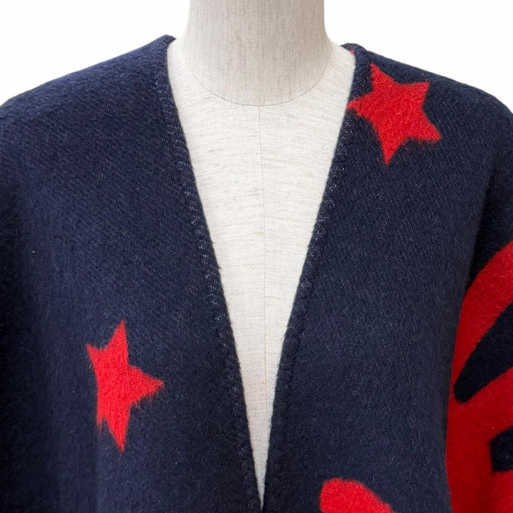 美品★MONCLER GENIUS 2 モンクレール ジーニアス 2 20-21AW UNI PONCHO PSYCHIC ADVISER LOVE CAREER MARRIAGE ウール ポンチョ 正規品