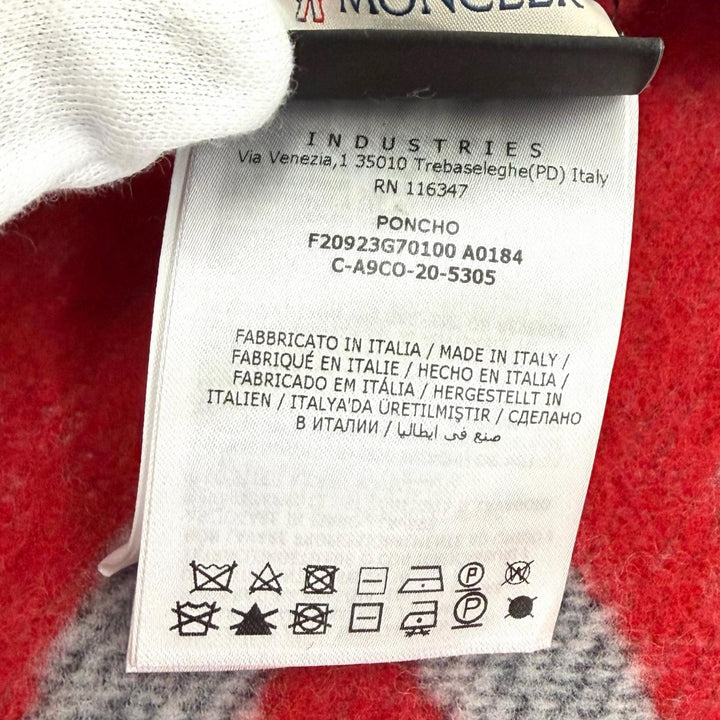 美品★MONCLER GENIUS 2 モンクレール ジーニアス 2 20-21AW UNI PONCHO PSYCHIC ADVISER LOVE CAREER MARRIAGE ウール ポンチョ 正規品