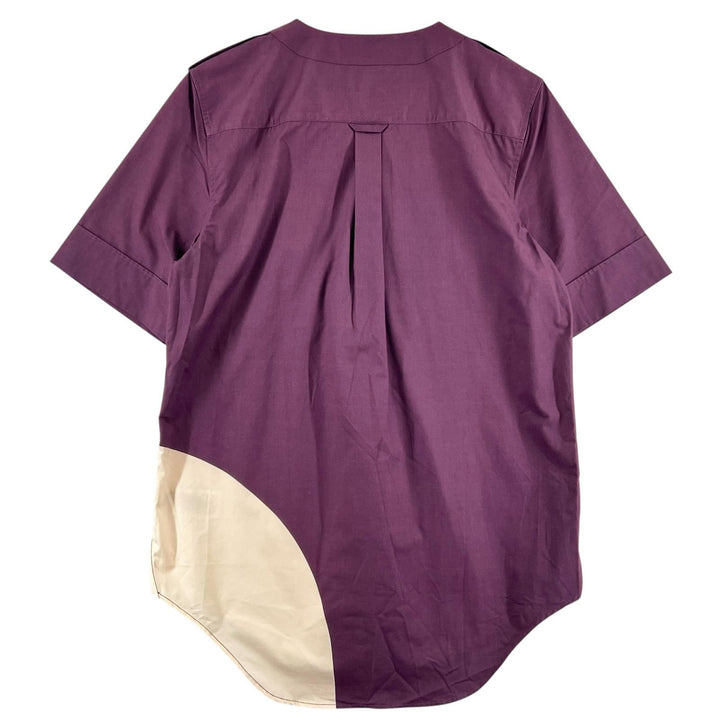 極美品▲BURBERRY バーバリー 8045396 コットン100% ロゴボタン バードプリント 半袖シャツ マルチカラー M イタリア製 正規品 メンズ
