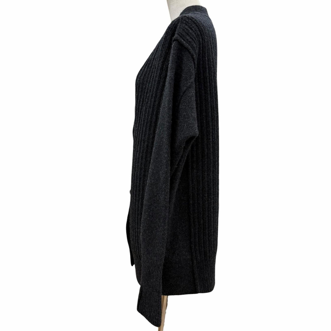 極美品◇HERMES エルメス H5H2723DA Cardigan epais manches longues メドールボタン ウール ロングカーディガン 36 英国製 正規品