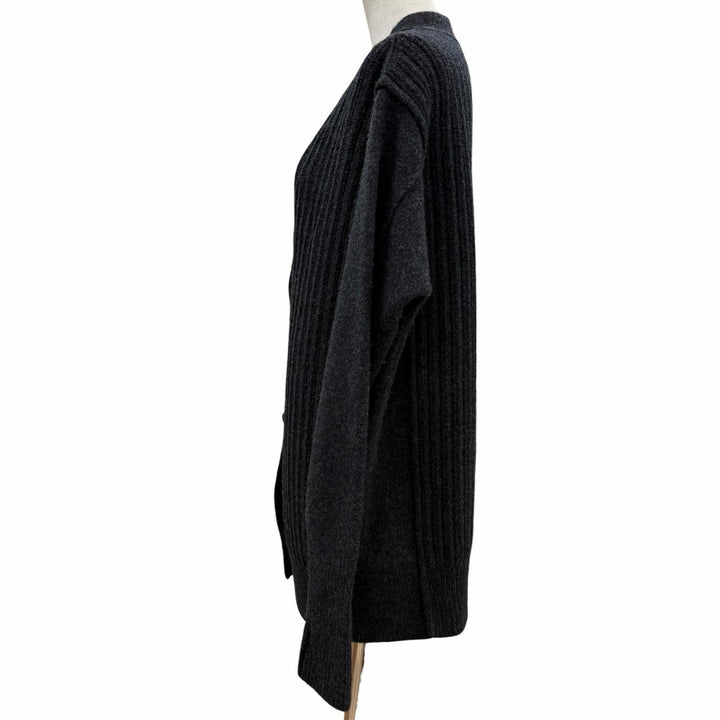 極美品◇HERMES エルメス H5H2723DA Cardigan epais manches longues メドールボタン ウール ロングカーディガン 36 英国製 正規品
