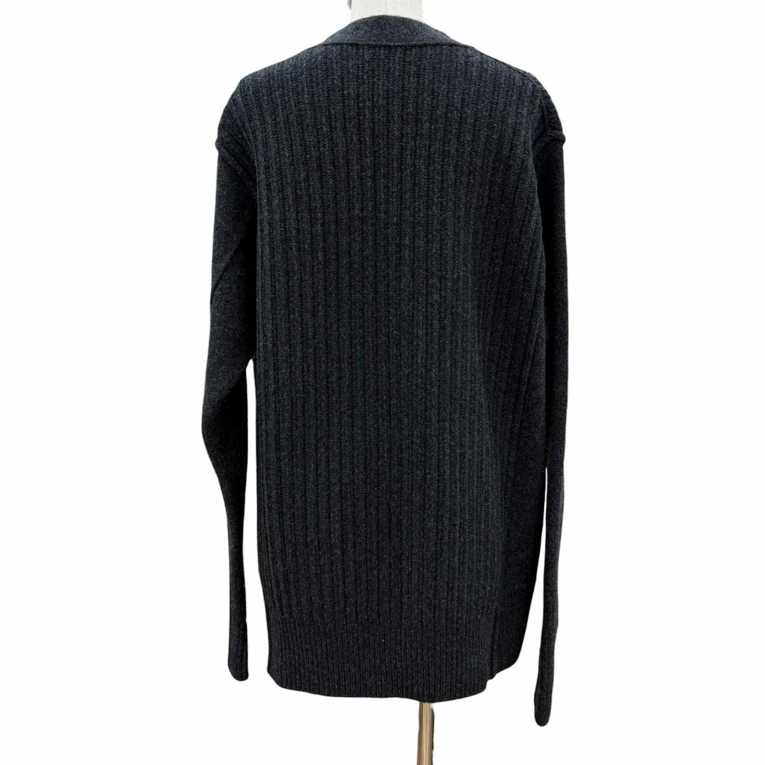 極美品◇HERMES エルメス H5H2723DA Cardigan epais manches longues メドールボタン ウール ロングカーディガン 36 英国製 正規品