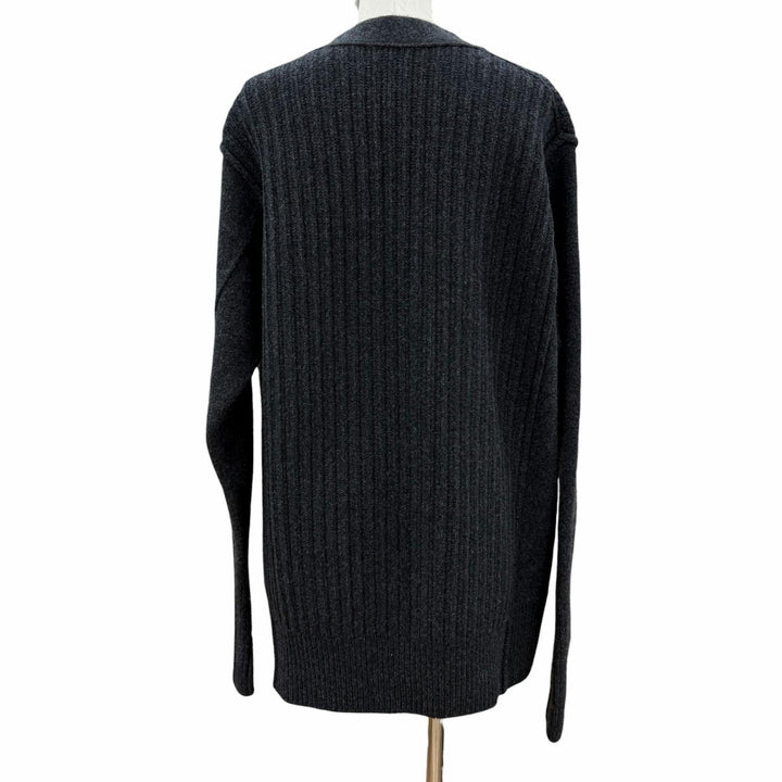 極美品◇HERMES エルメス H5H2723DA Cardigan epais manches longues メドールボタン ウール ロングカーディガン 36 英国製 正規品
