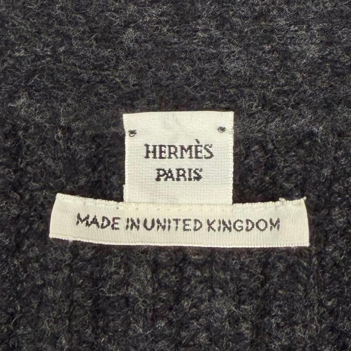 極美品◇HERMES エルメス H5H2723DA Cardigan epais manches longues メドールボタン ウール ロングカーディガン 36 英国製 正規品