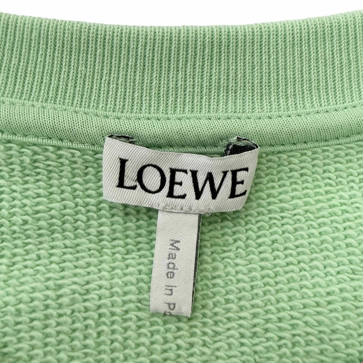 【ドンドン見直し】美品□LOEWE ロエベ H800Y24X10 コットン100％ フォトプリント スウェットシャツ パステルグリーン XS 正規品 メンズ