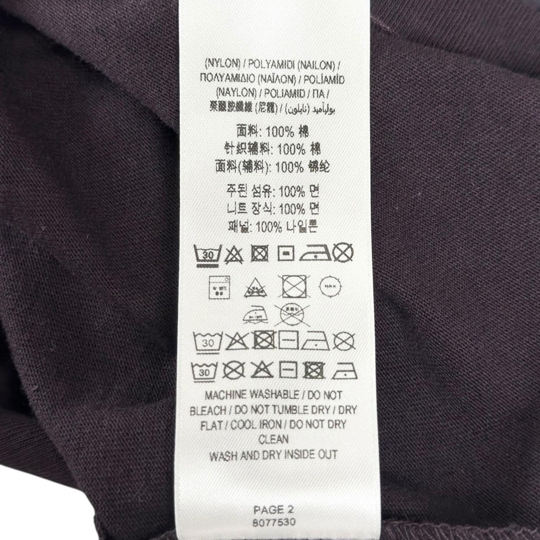 未使用品▲BURBERRY バーバリー 8077530 コットン100％ ロゴ刺繍 パネル切り替え スウェット パープル L ポルトガル製 正規品 メンズ