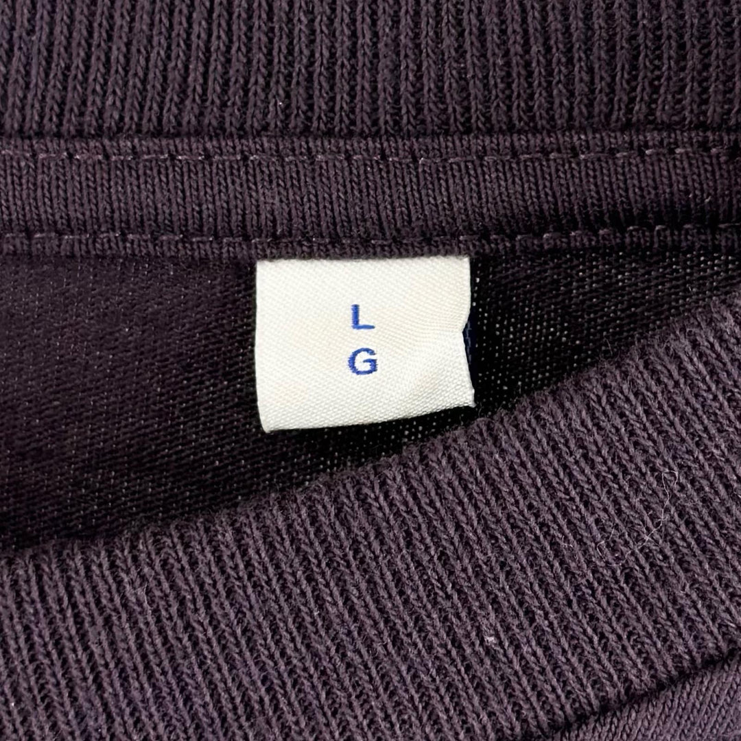 未使用品▲BURBERRY バーバリー 8077530 コットン100％ ロゴ刺繍 パネル切り替え スウェット パープル L ポルトガル製 正規品 メンズ