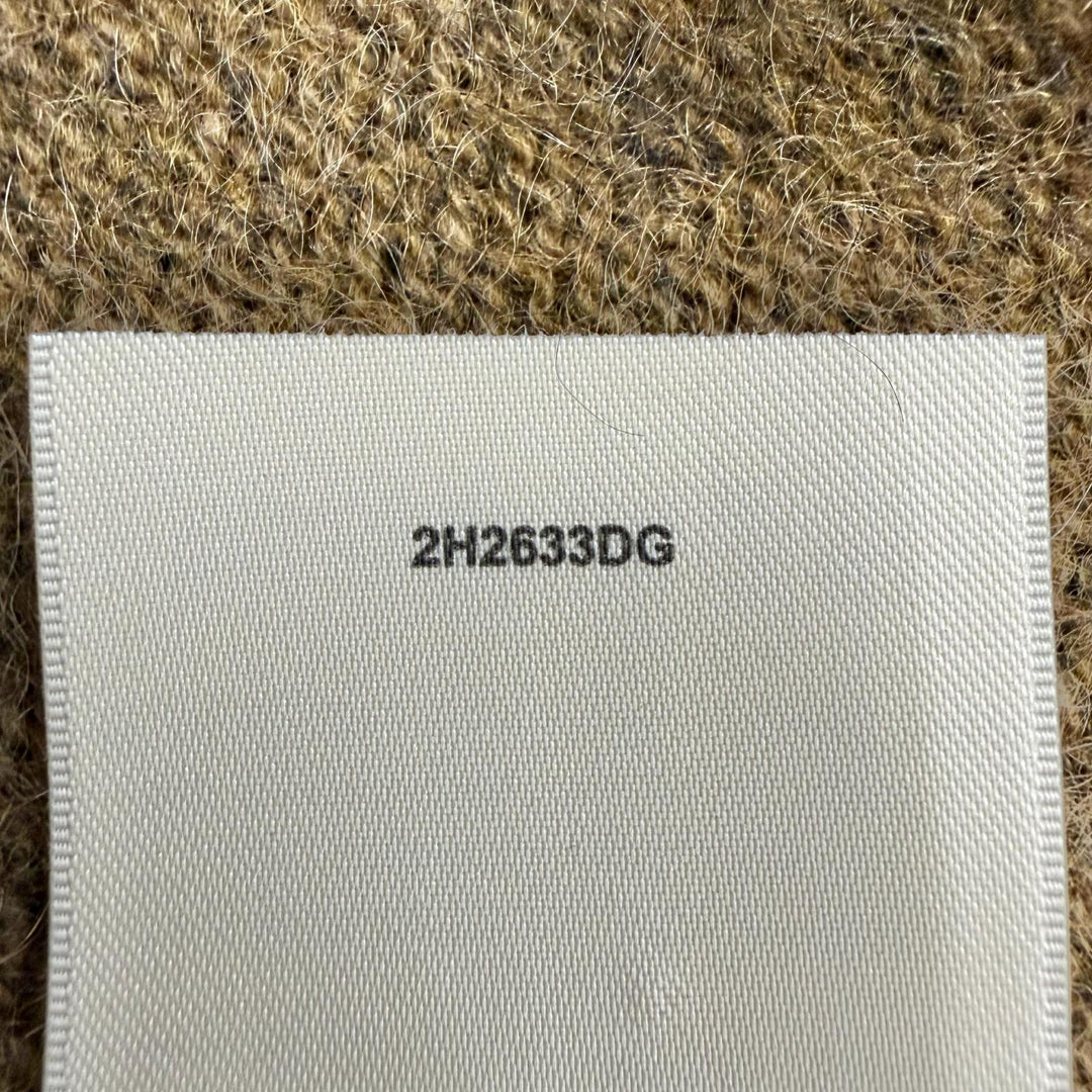 未使用品◇HERMES エルメス 2H2633DG バージンウール シルク モヘア 長袖 ジャギーニット セーター ブラウン 40 イタリア製 レディース