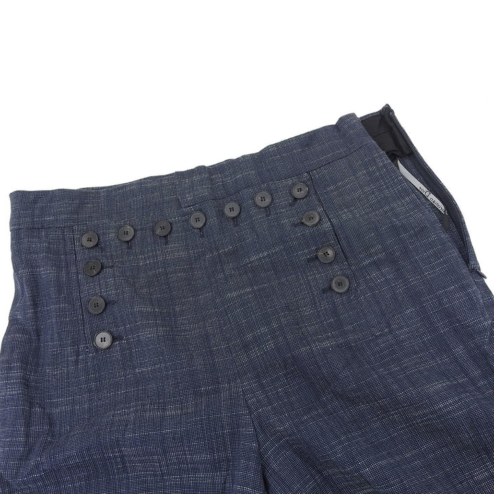 極美品▲Christian Dior クリスチャンディオール 121P50S3360 セーラーフロント ワイドパンツ パンツ ネイビー 42 正規品 レディース